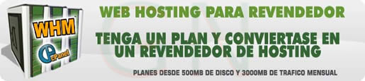 Planes de de Alojamiento web Hosting Reseller