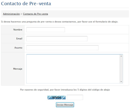 Contacto con Post Venta
